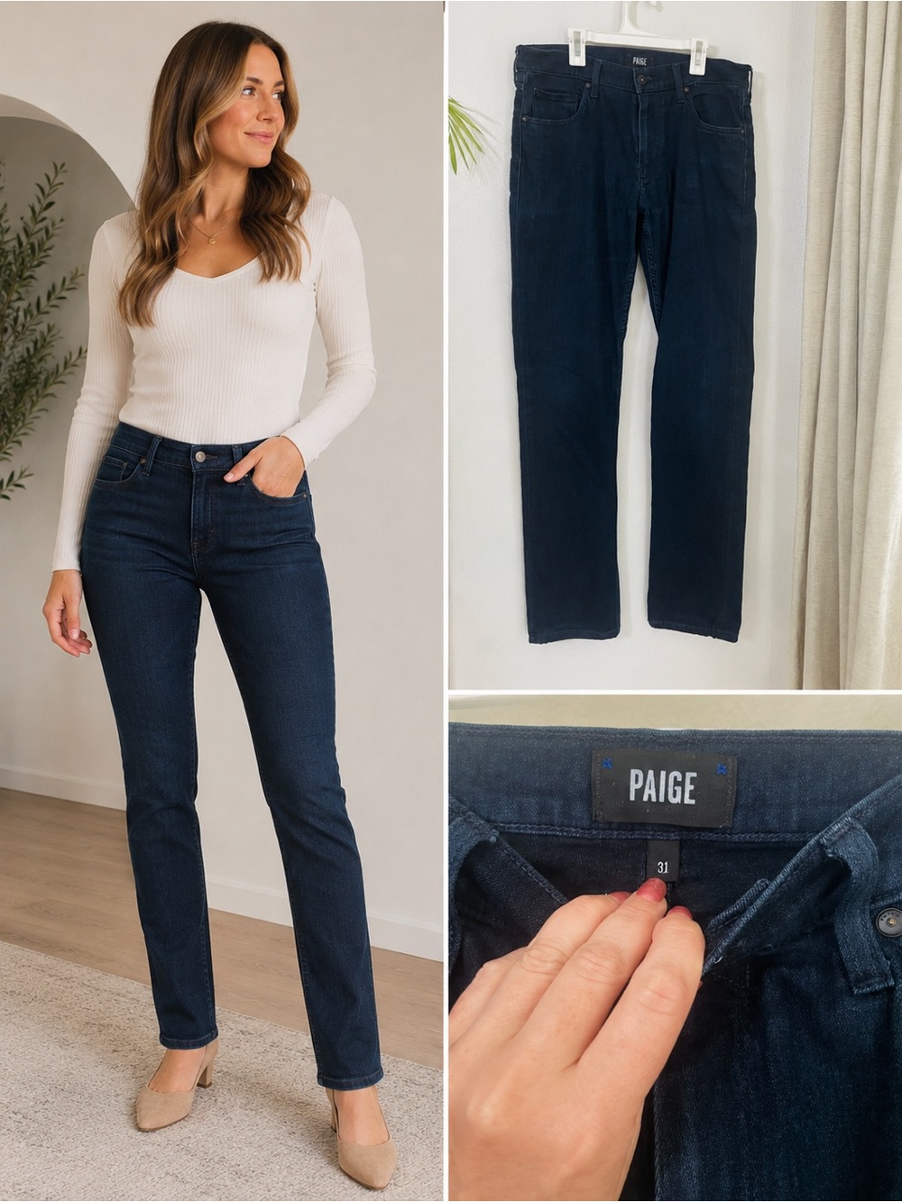 Paige‎ Federal Slim Straight Jeans Inkwell Size 31